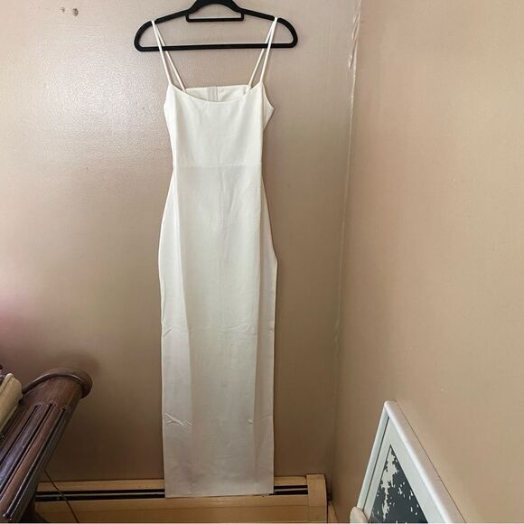 Lovers and Friends Karma maxi dress white high slit column gown Revolve M - Picture 13 of 13